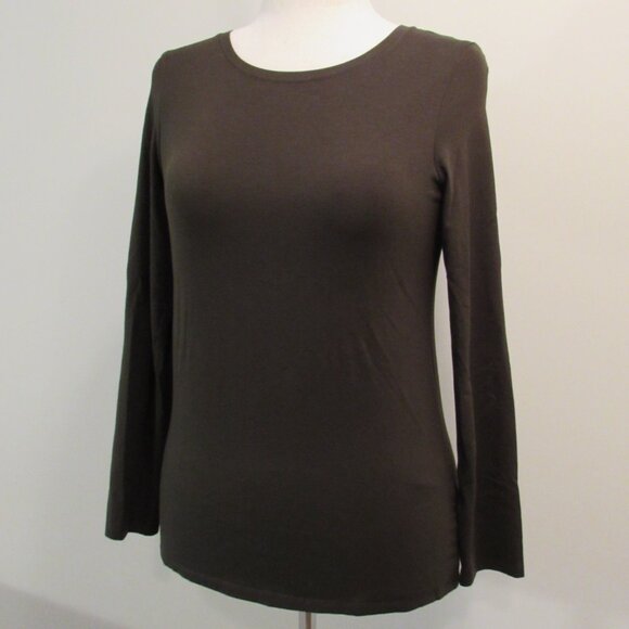 Chicos Touch Of Cool L/S Layering Tee Primordial Forest Green Size 0 (Small) - Picture 6 of 12